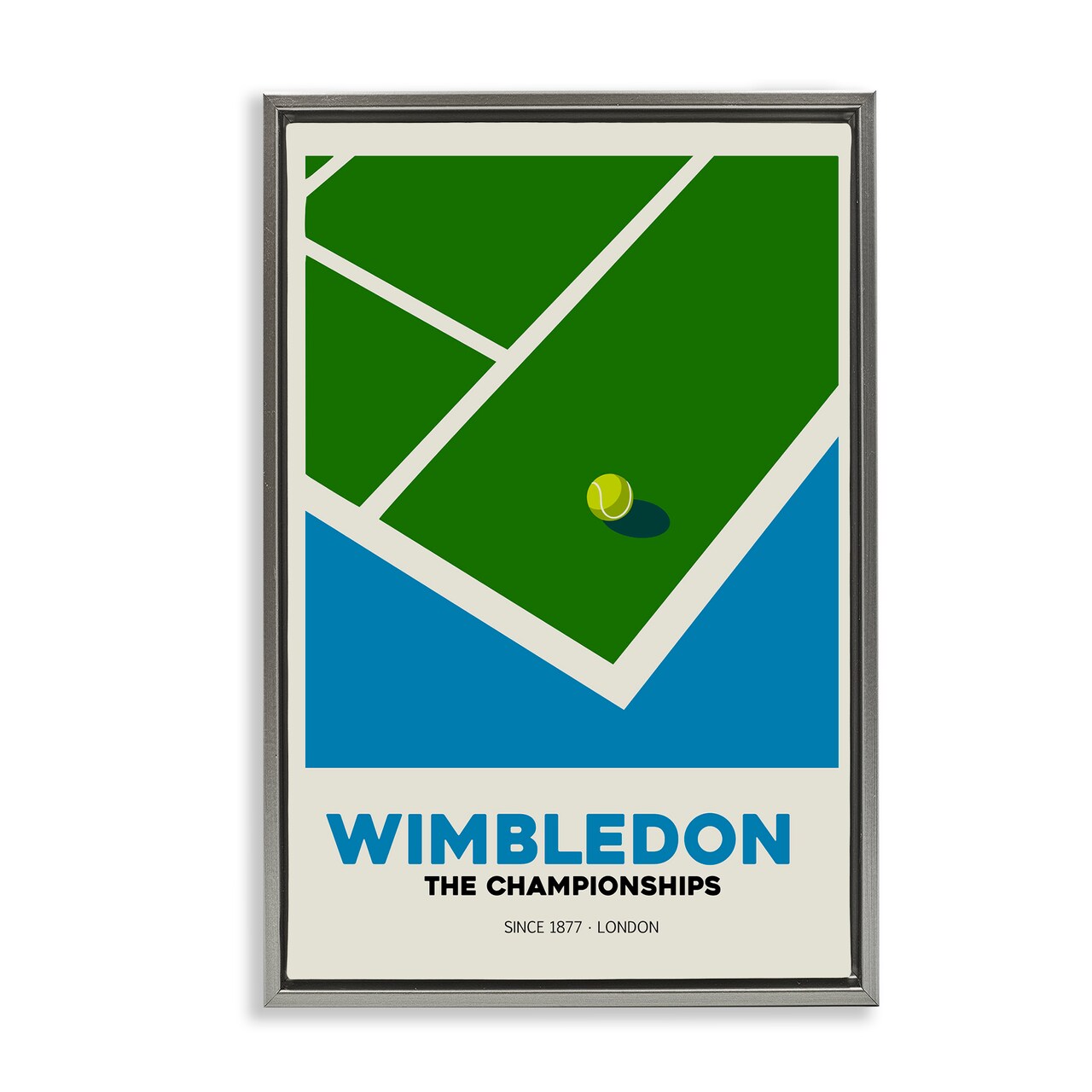 Stupell Industries Wimbledon Tennis Court Floating Frame, design by Andreas Magnusson
